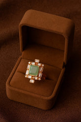 Zircon Ring-143 (Mint Green)